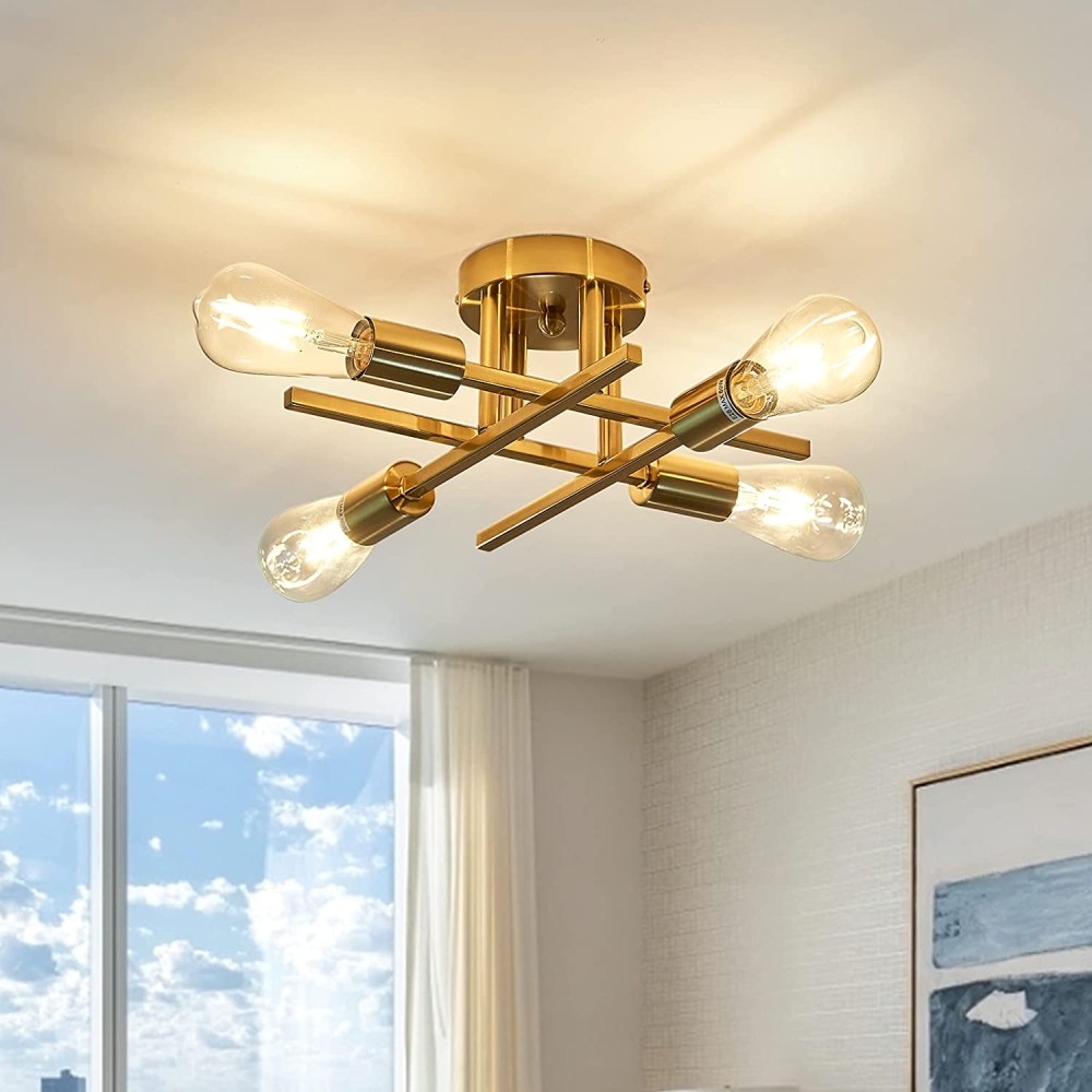 Modern Light Pendant, Gold: image 4