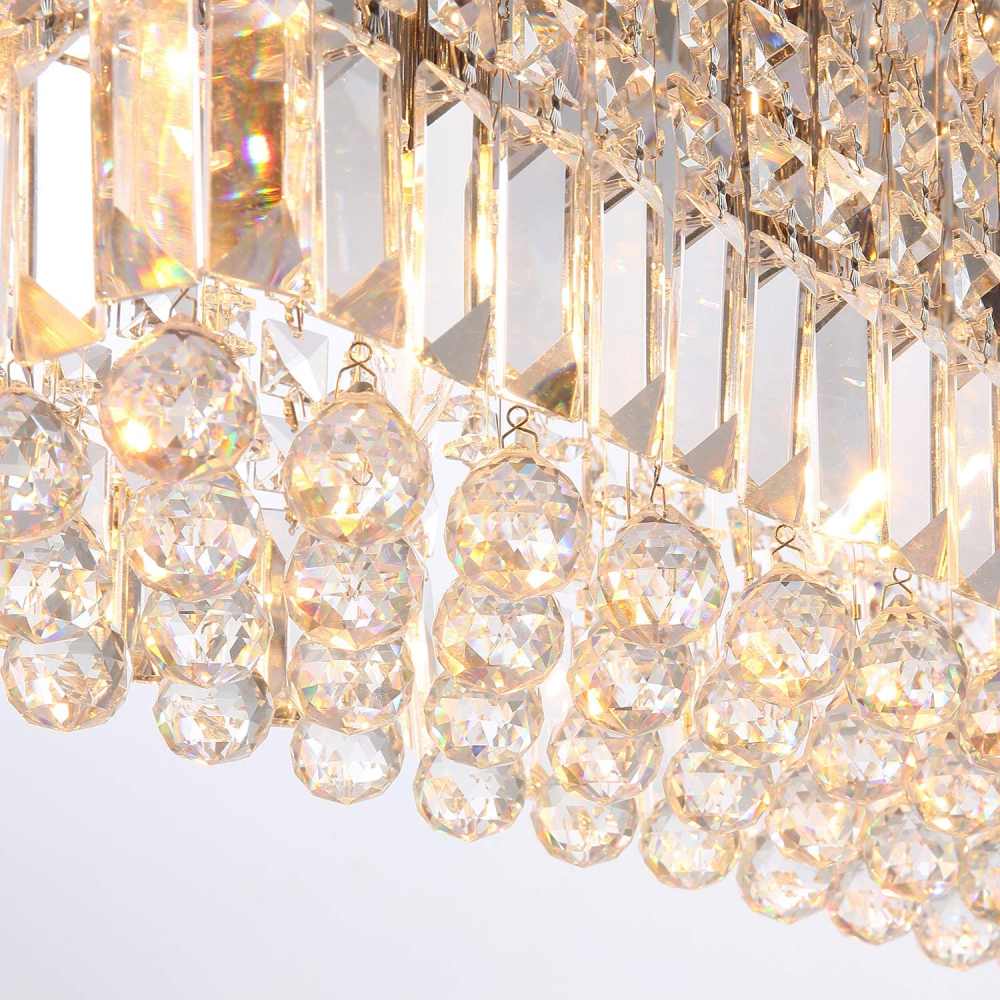 Rectangular Crystal Chandelier, L47"(10-Lights): image 8