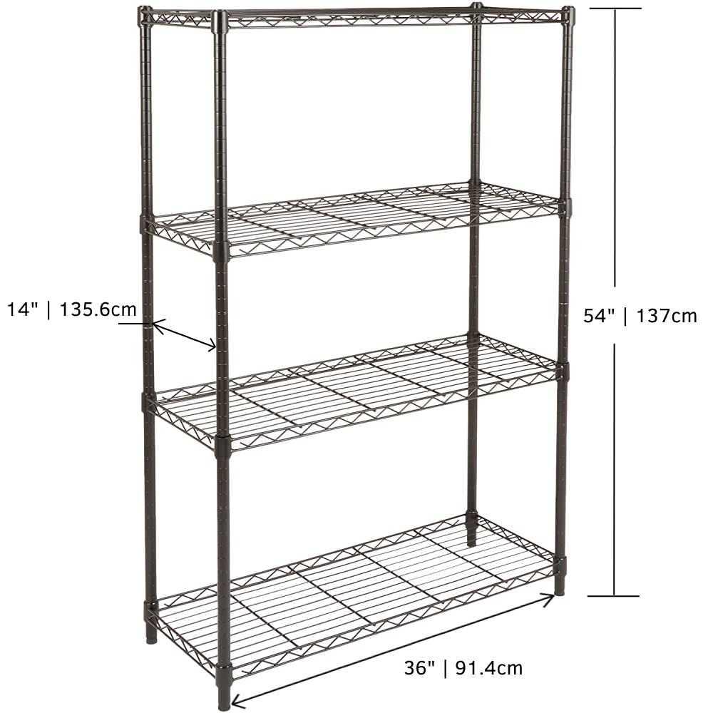 Heavy Duty Shelving Unit, 5-Shelf, Black